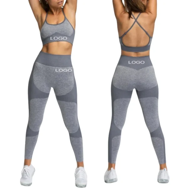 2 Piece Women's Yoga Sets Tracksuit Fitness Clothes Camisole with Pants Fit Pants Push Up Legging Workout Set Running Activewear - Image 5